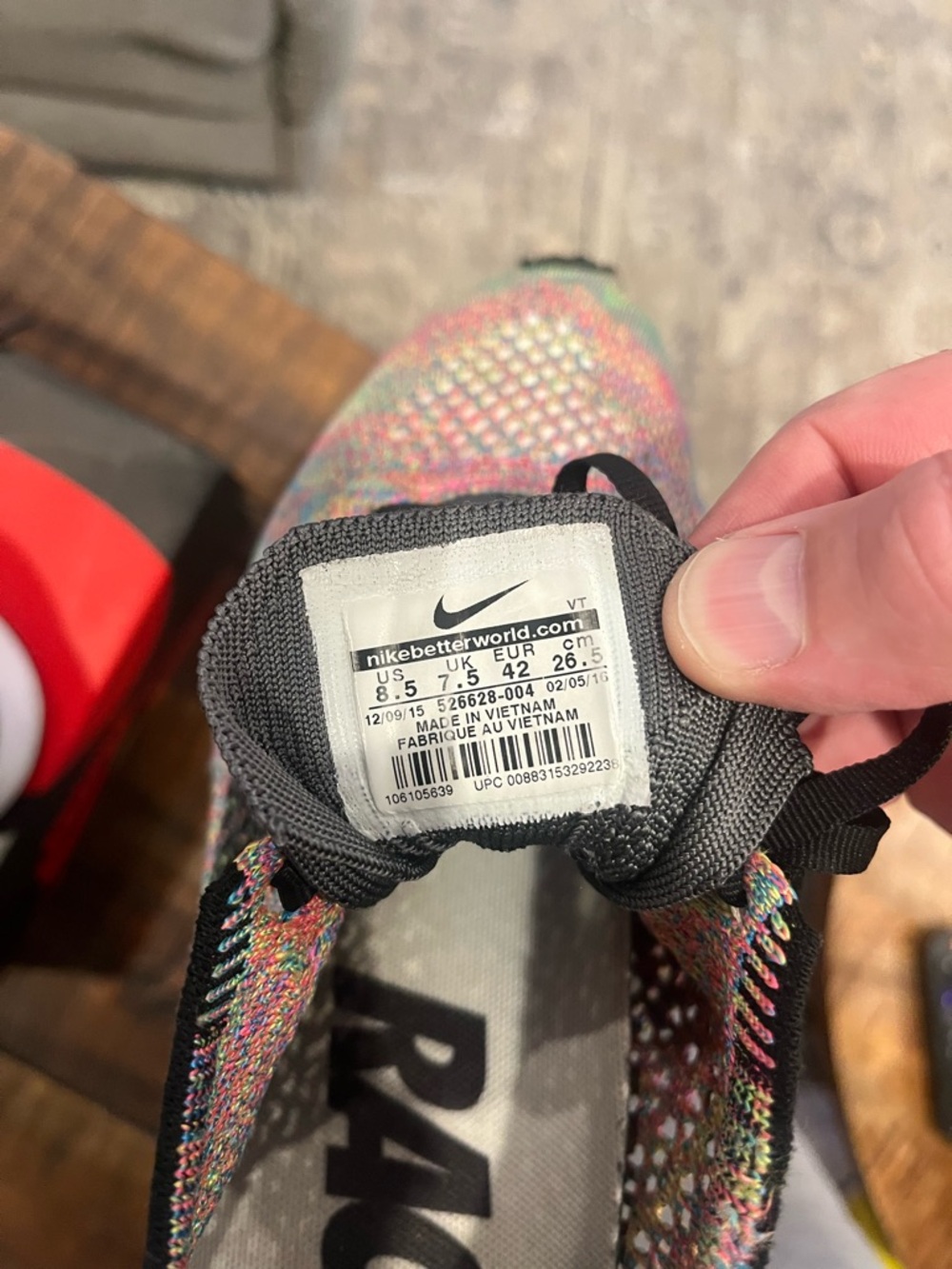 Nike Multicolor Flyknit Racer size 8.5 - Picture 7 of 8